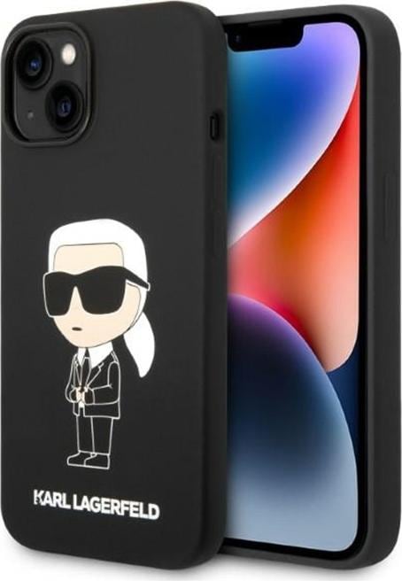 Produktbild Karl Lagerfeld KLHMP14SSNIKBCK iPhone 14 6.1" hardcase black/black Silicone Ikonik Magsafe (Apple iPhone 14)