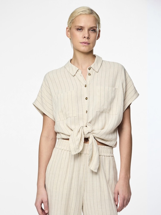 Produktbild Pieces PCVINSTY Bluse aus Leinengemisch (M)