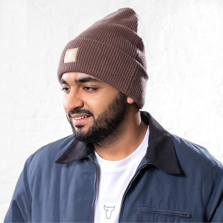 Actual product image Stier Beanie flex one size signature brown (One size)