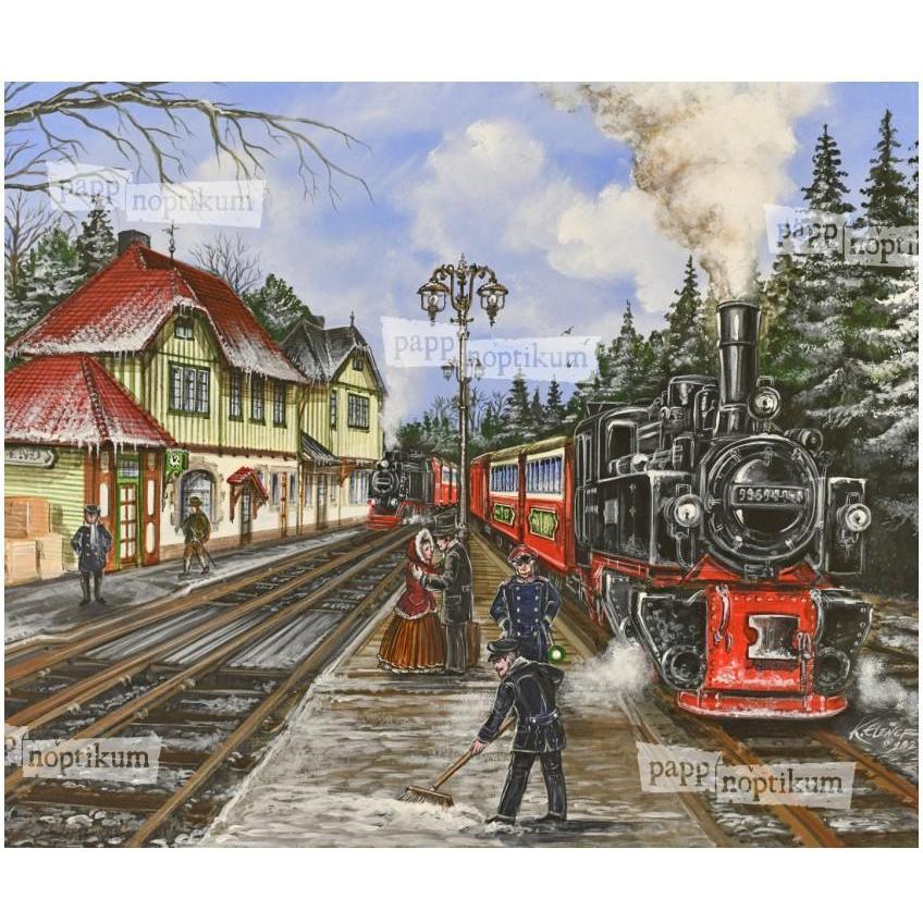 Pappnoptikum 1095 - Ausflug mit der Harzer Schmalspurbahn (Adventskalender)