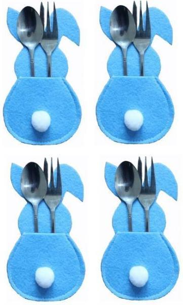 Image du produit MU Style Easter Cutlery Series Pochettes à couverts Lapin de Pâques (lot de 4) (4 x)