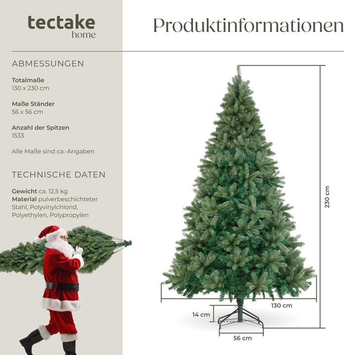 Actual product image tectake Christmas tree (230 cm)