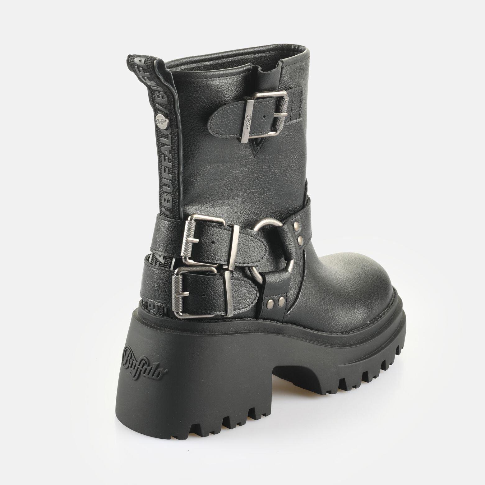 Thumbnail - Buffalo, Damen, Boots + Stiefel, damen stiefeletten bravr biker lo, Schwarz, (41)