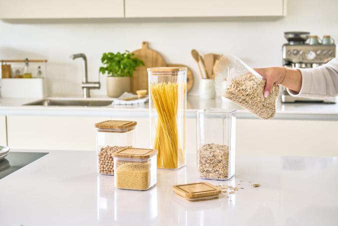 Actual product image Zeller Present Storage jar w. bamboo lid, 500 ml, plastic (0.50 l)