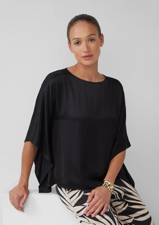 Immagine prodotto s.Oliver Bluse Fliessende Poncho-Bluse aus Satin (S)