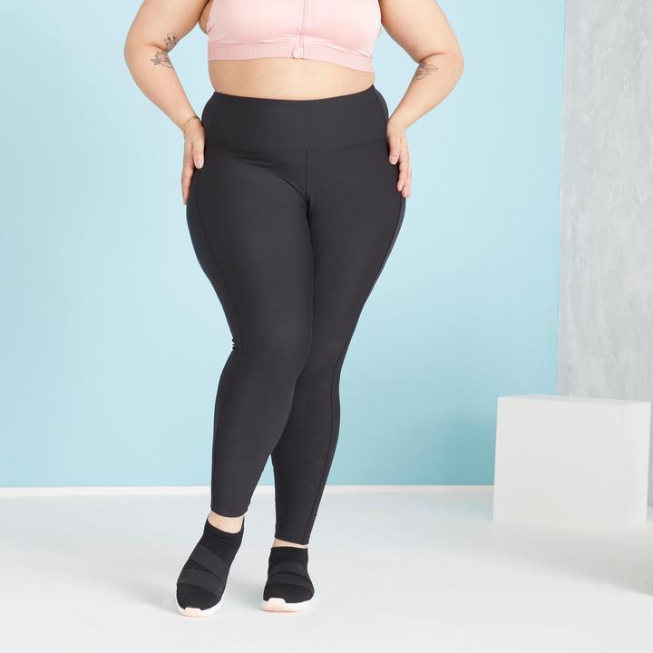 Produktbild Domyos Leggings Damen mit Smartphonetasche lang (W45/L31)