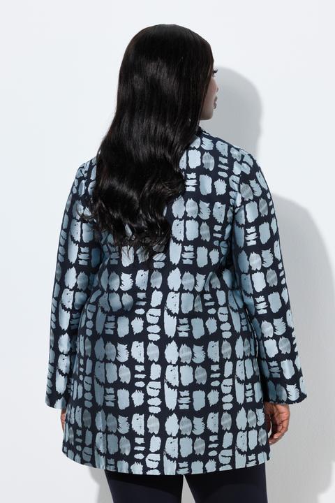 Actual product image Ulla Popken Textured Abstract Print Blazer (54)