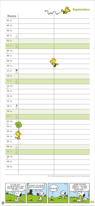 Actual product image Peanuts Planer Wir zwei 2026 (Hardcover, German)