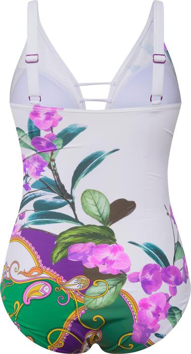 Image du produit Ulla Popken Maillot de bain à bonnets moulés. Matière recyclée et motif orchidée (60)
