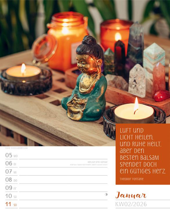 Image du produit Augenblicke der Achtsamkeit - Wochenplaner Kalender 2026 (25 x 33 cm, Couverture rigide, Allemand)