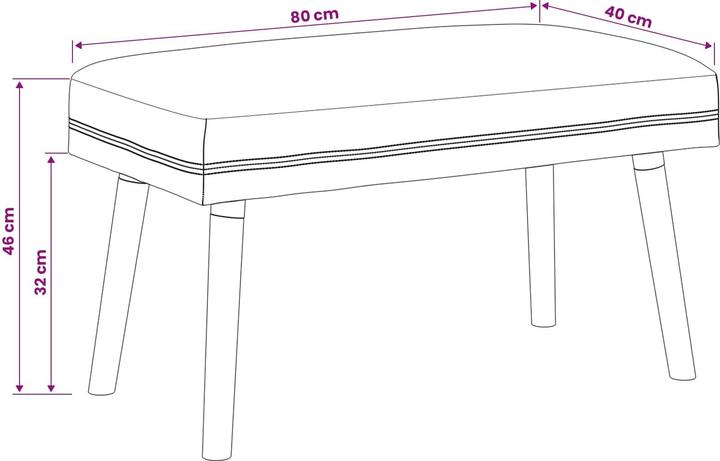 Produktbild vidaXL Moderne Bänke (40 cm)