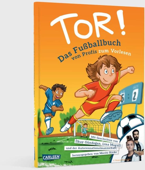 Actual product image Tor! Das Fussballbuch von Profis zum Vorlesen (German, Andreas Merkel, Hannes Köhler, Ilknur Kocer, Jan Böttcher, Jochen Schmidt, Klaus Caesar Zehrer, Klaus Döring, Lina Magull, Michael Kröchert, Moritz Rinke, Moritz Straatmann Rinke, Nils Schmidt, 2024)