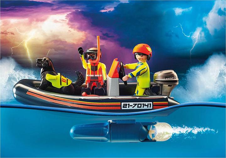 Image du produit Playmobil Détresse maritime : sauvetage d'un voilier polaire par canot pneumatique (70141, Playmobil City Life)