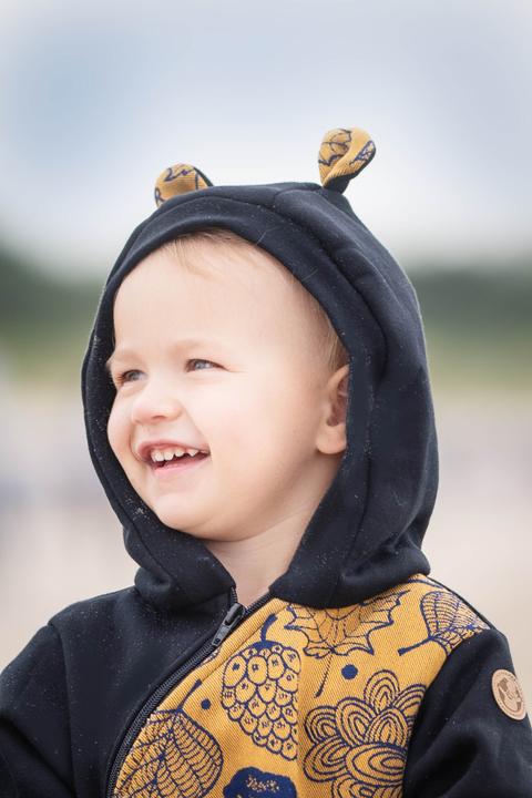 Actual product image Lennylamb Bear Romper - Under The Leaves (104)