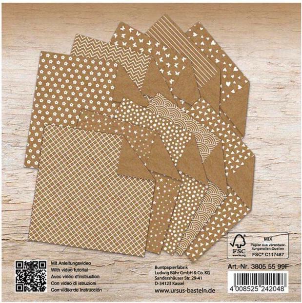 Produktbild Ursus Bastelpapier 100 Stück, Braun (80 g/m², 100 x)