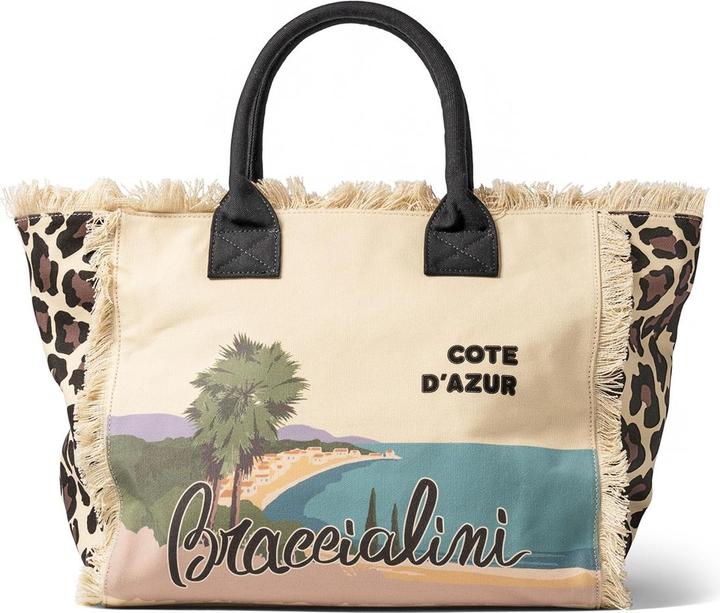 Immagine prodotto Braccialini Damen Handtasche - Modell Thalassa - 100% Baumwolle - 40.0 X 31.5 X 21.5 Cm