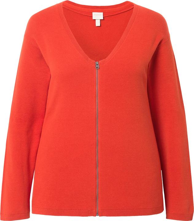 Produktbild Ulla Popken Strickjacke, Milanostrick, V-Ausschnitt (58)