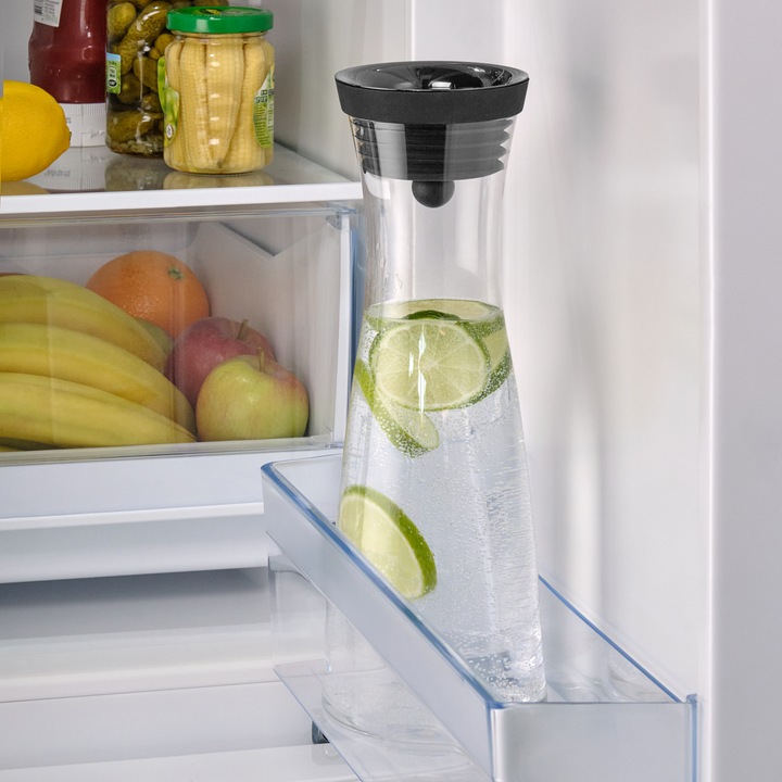 Productafbeelding WMF Waterkaraf 1l Glazen karaf Basic Kanteldeksel CloseUp Sluiting (1 l)