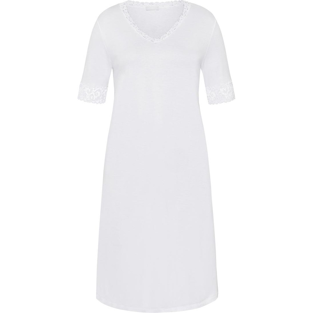 Hanro, Damen, Pyjama, Moments Nachthemd, Weiss, (XL)