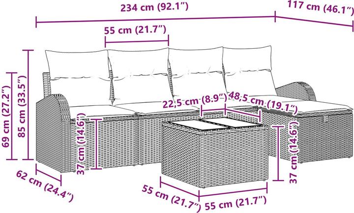 Produktbild vidaXL Garten-Sofa