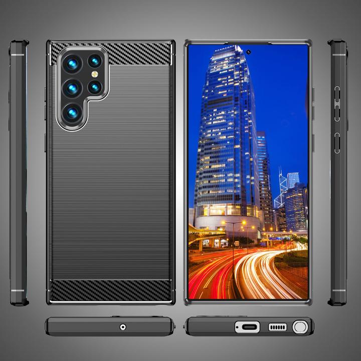 Produktbild Nalia Carbon-Look Silikon Hülle (Samsung Galaxy S24 Ultra)