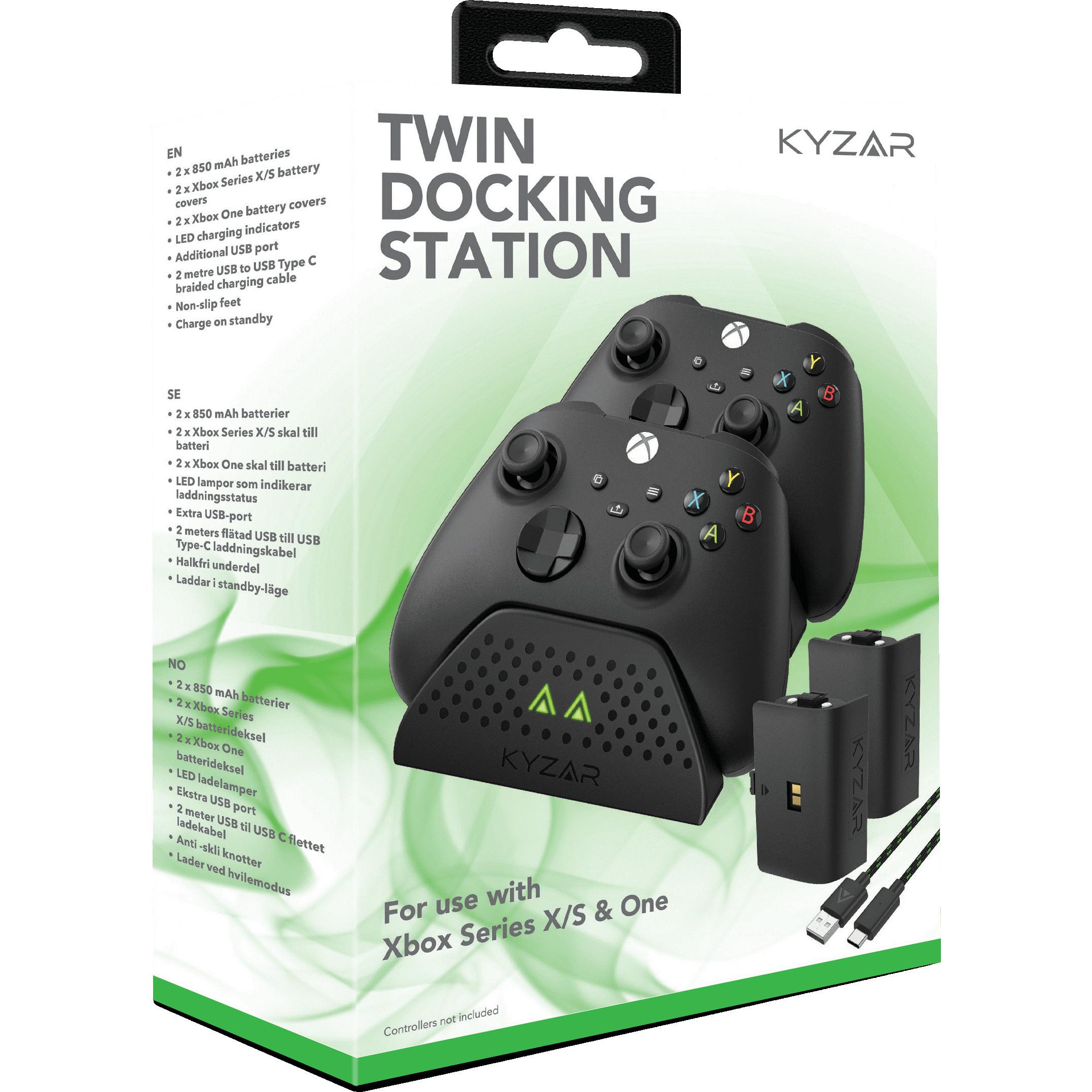 Vision Kyzar Twin Docking Station for Xbox Series X/S - Tilbehør til spillekonsol - Microsoft Xbox One (Xbox Series X, X...