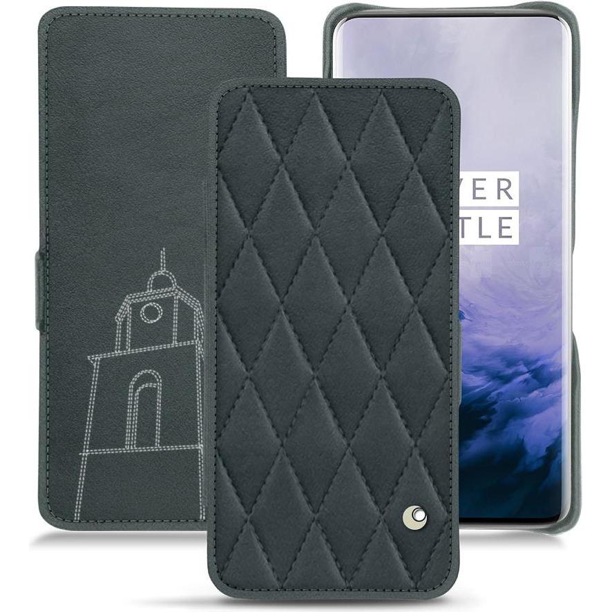Noreve Lederschutzhülle horizontal (OnePlus 7 Pro), Smartphone Hülle, Blau