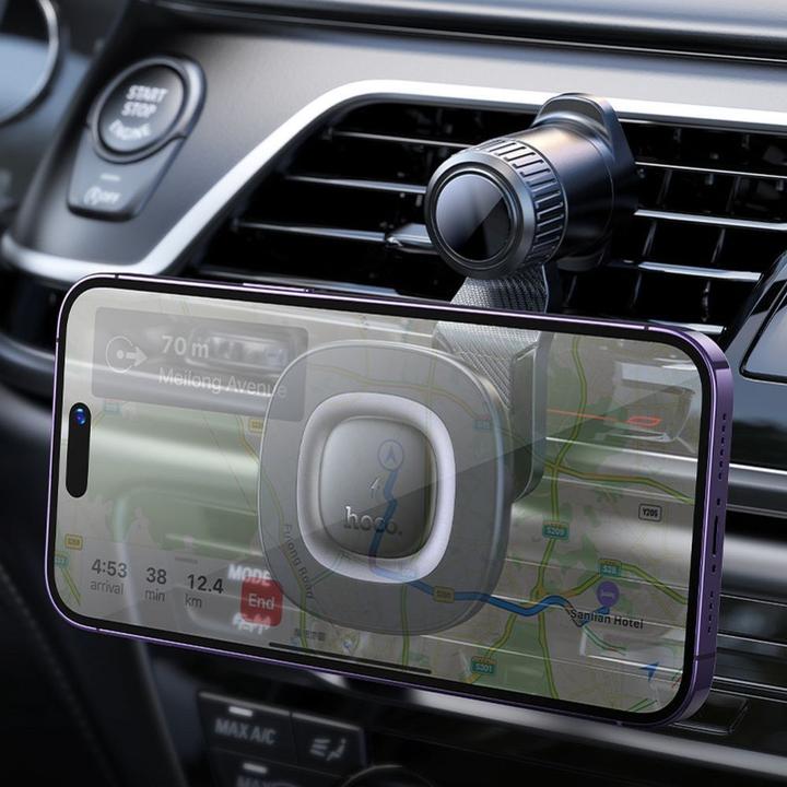Produktbild Hoco Wireless headphones Car phone holder induction 15W air outlet HW30 black