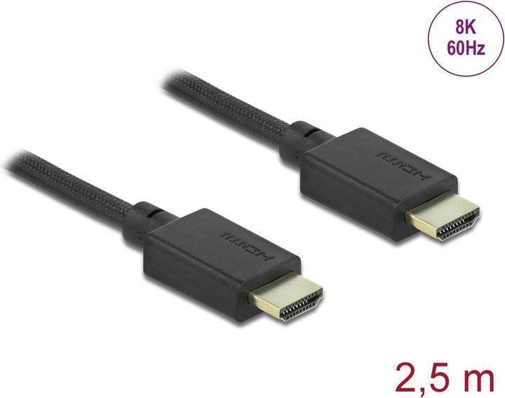 Productafbeelding Delock HDMI (Type A) - HDMI (Type A) (2.50 m, HDMI, 2.1)