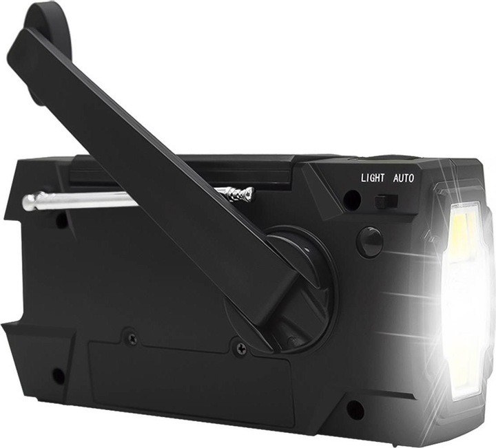 Actual product image Grafner Crank Radio Solar USB LED Battery Camping Survival Emergency Radio KR11064 (AM, FM)