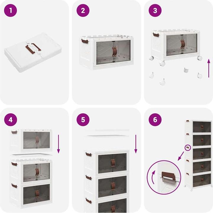 Produktbild vidaXL stapelbare Aufbewahrungsbox (48 cm, 28 l, 1x)