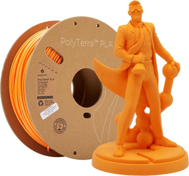 Actual product image Polymaker PolyTerra PLA - Sunrise Orange - 2.85mm (PLA, 2.85 mm, 1000 g, Orange)
