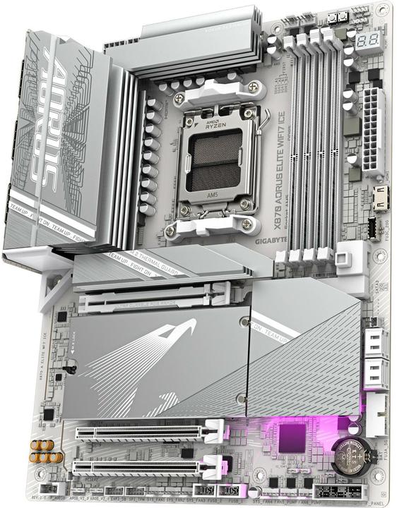Actual product image Gigabyte X870 AORUS ELITE WIFI7 ICE (AM5, AMD X870, ATX)