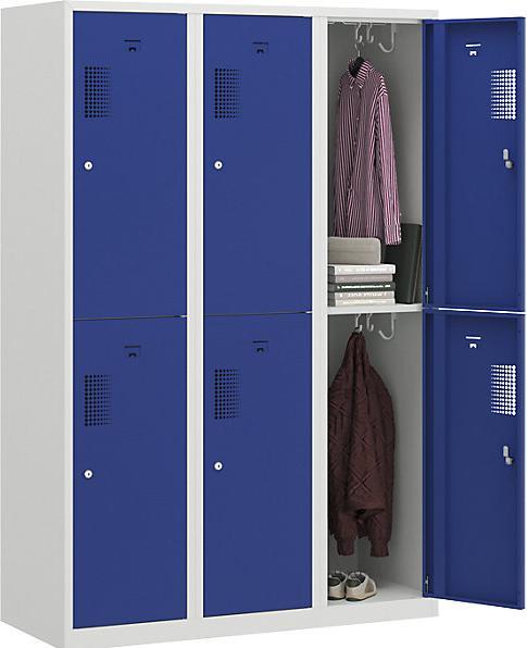 Actual product image eurokraft basic Locker, 6 compartments, width 1200 mm (120 cm, 180 cm)