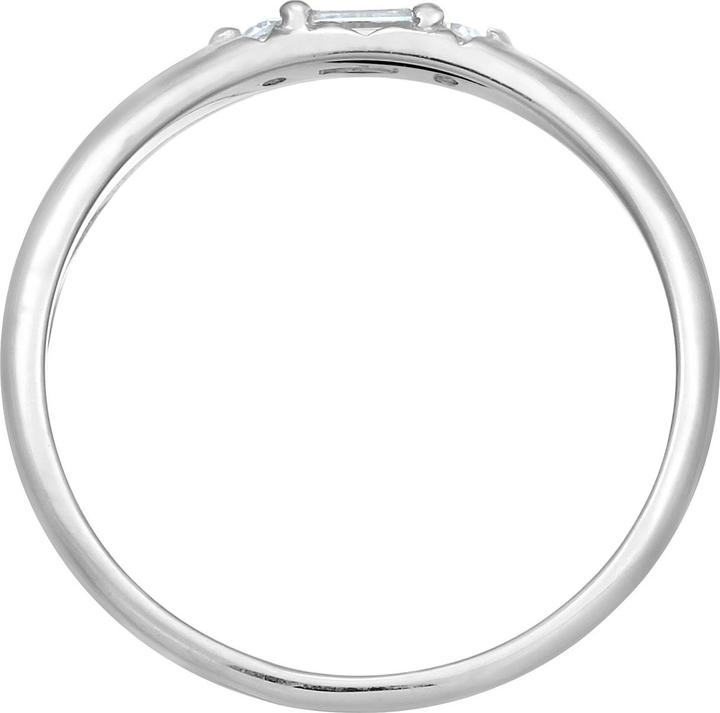 Image du produit Elli PREMIUM Bague Topaze Fiançailles Bague d'appoint 585 or blanc (58, Or 585/14 K)