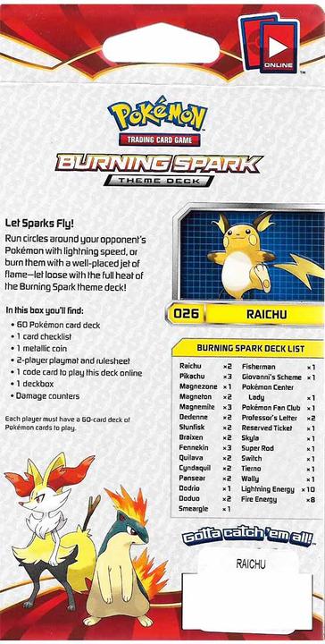 Produktbild Pokémon XY BREAKthrough Burning Spark Theme Deck (Englisch, Deck)