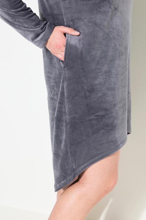 Produktbild Ulla Popken Loungewear-Nickikleid, Kapuze, Langarm, recycelt (46, 48)