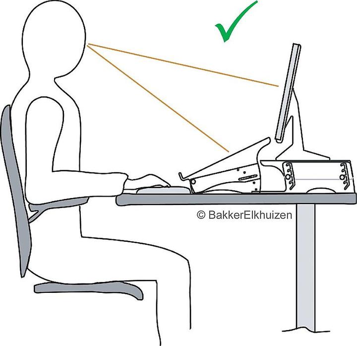 Actual product image Bakker Elkhuizen Monitor standQriser1303126550kghen adjustabletransparent (Table, 30", 10 kg)