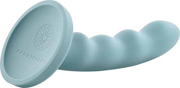 Actual product image Sportsheets Merge Collection - Sage - 8" Solid Silicone G-Spot Dildo