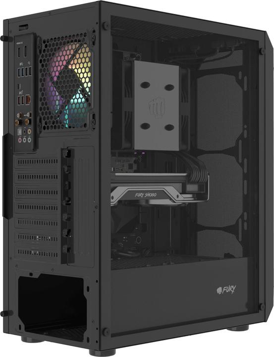 Actual product image Fury Obudowa OBUDOWA SHOBO SH4 RGB MIDI TOWER Z OKNEM CZARNA (ATX, mATX, Mini-ITX)