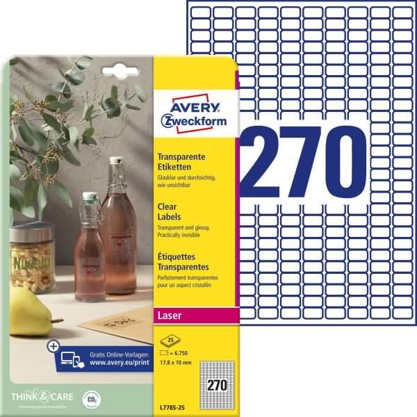 Image du produit Avery Étiquettes transparentes