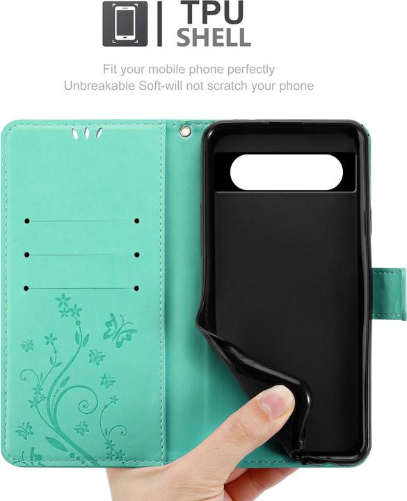 Actual product image Cadorabo Case for Google Pixel 8A Flower Book (Google Pixel 8a)
