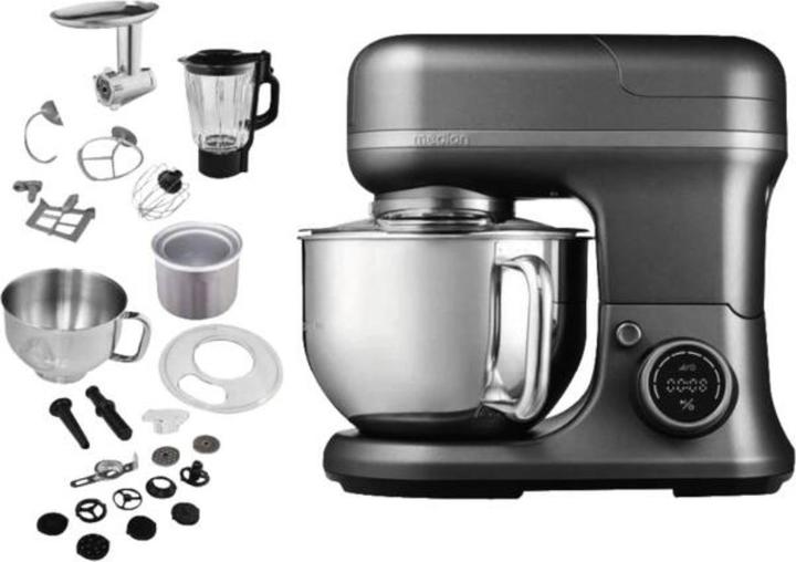 Medion Küchenmaschine 4in1 Grau/Silber (1200 W, 5 l)