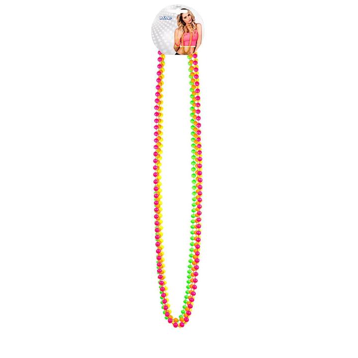 Produktbild Boland 4 Bunte Candy Halsketten: 80er Jahre Disco Accessoires (100% ABS)