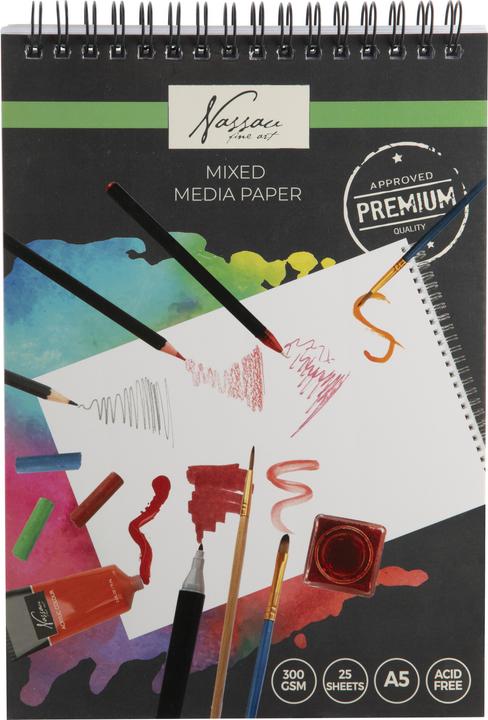 Productafbeelding Grafix Sketchbook Mixed Media Papier A5, 25 vellen (A5, Geen)
