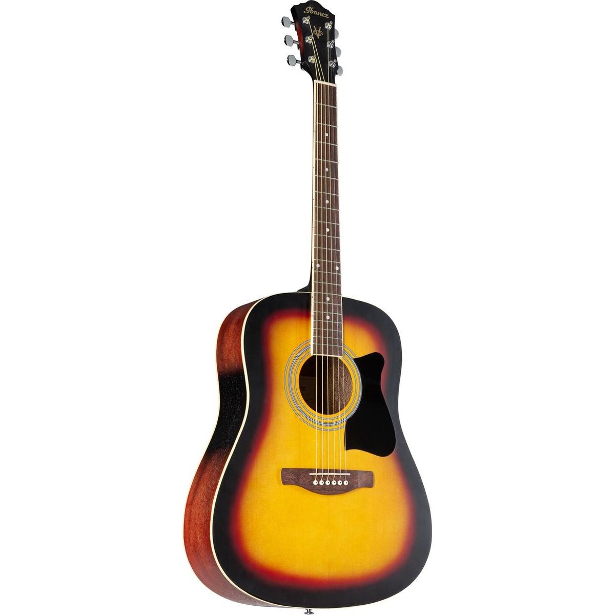 Ibanez V50NJP-OVS Acoustic Guitar Package (Chitarra Acustica, Tastiera In Nandu, Collo Meranti, Piano In Abete Rosso, Pavimento E Telai Meranti), Chitarra, Marrone