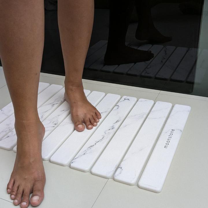 Produktbild Moonstone Badematte Melipa nebelgrau aus Kieselgur (60 x 36 cm)