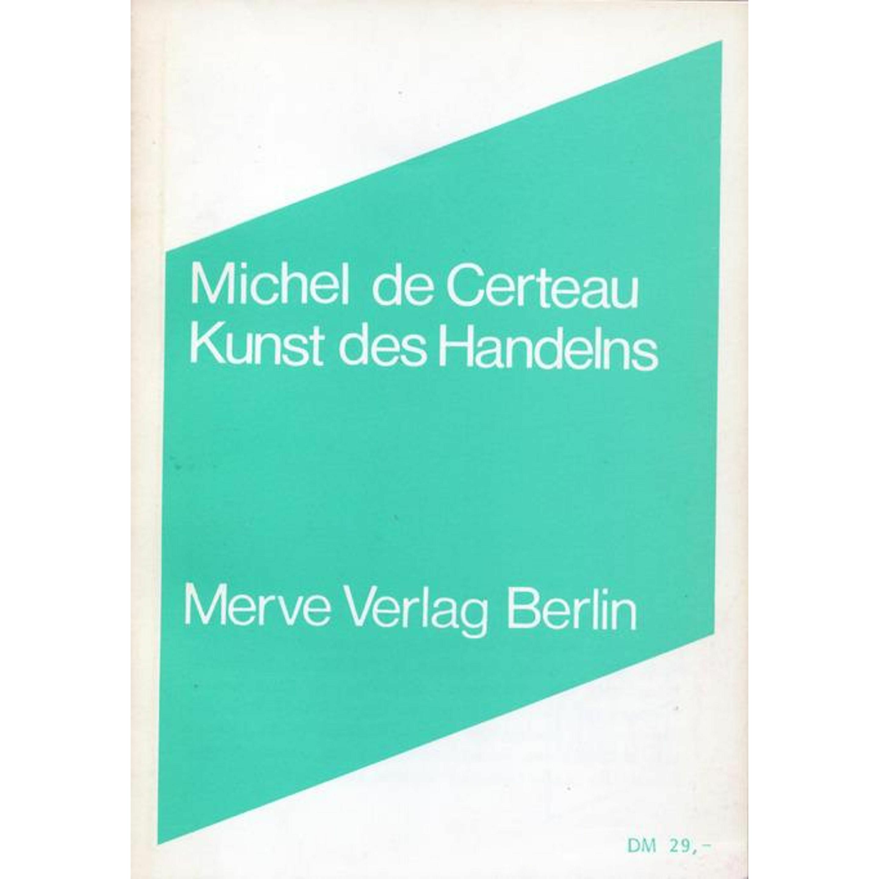 Thumbnail - Kunst des Handelns, Fachbücher von Michel de Certeau, Ronald Voullie