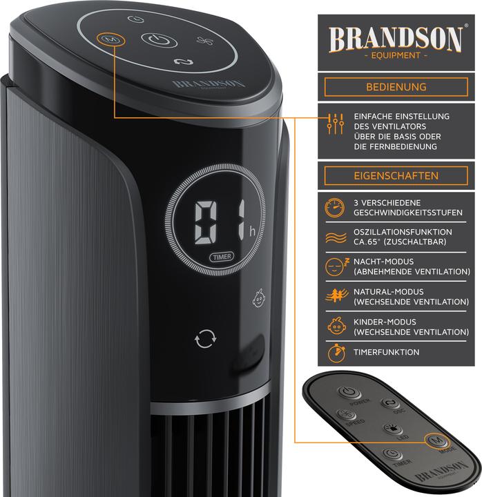 Image du produit Brandson Ventilateur de tour (52 dB)