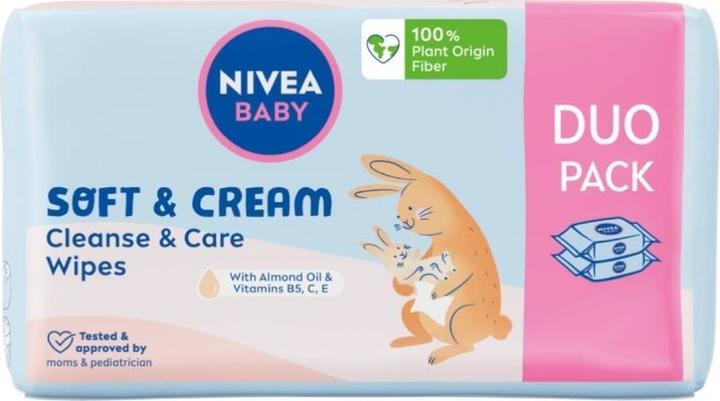 NIVEA Baby Soft&Cream Wet Wipes 2X57 pcs.
